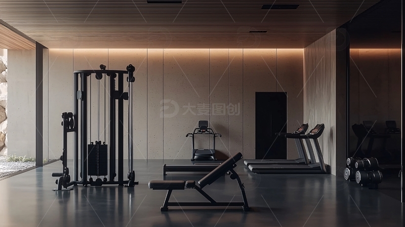 高清大图下载【趣麦麦图】高端健身房室内设计