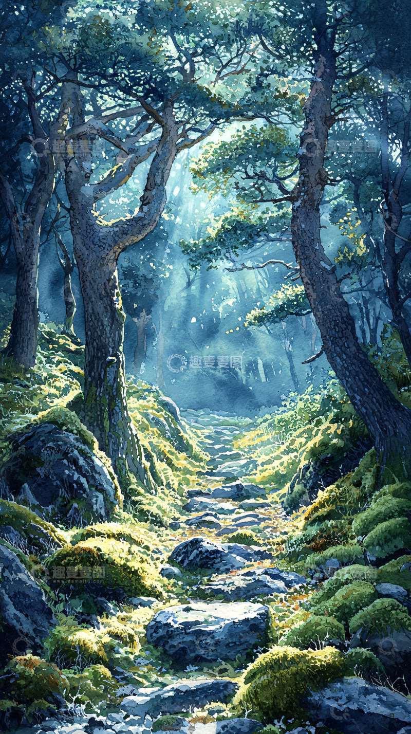 高清大图下载【趣麦麦图】森林小路