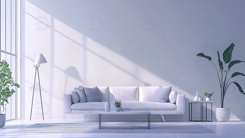 高清大图下载【趣麦麦图】极简现代客厅阳光洒满