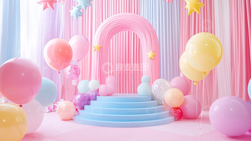 高清大图下载【趣麦麦图】粉色系梦幻背景