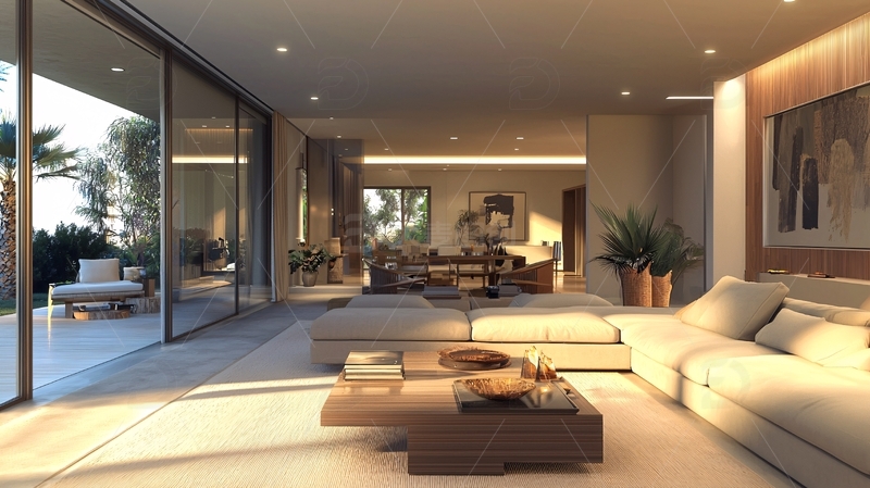 高清大图下载【趣麦麦图】现代简约别墅客厅