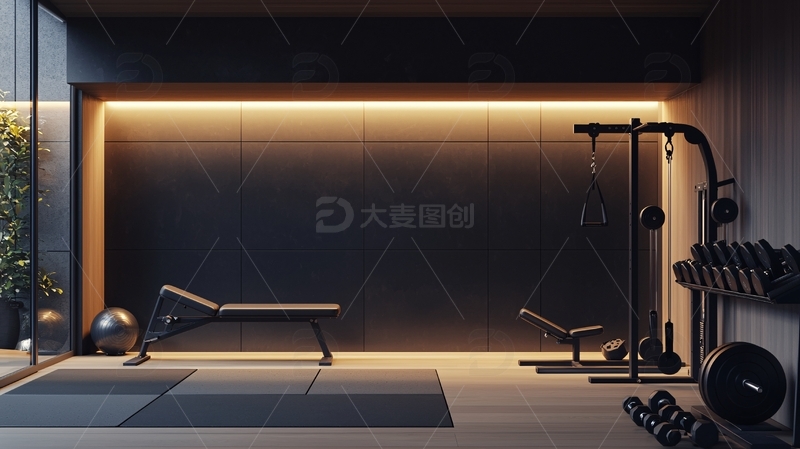 高清大图下载【趣麦麦图】私人家用健身房