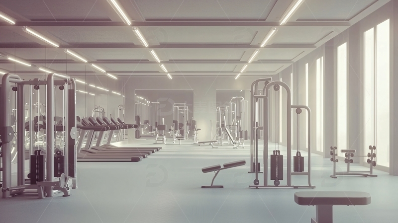 高清大图下载【趣麦麦图】现代化健身房室内设计