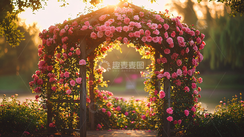 高清大图下载【趣麦麦图】玫瑰花拱门