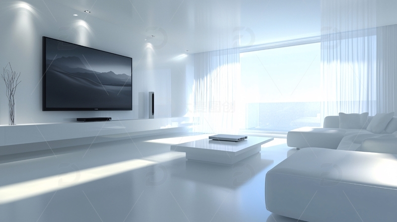 高清大图下载【趣麦麦图】极简主义现代客厅