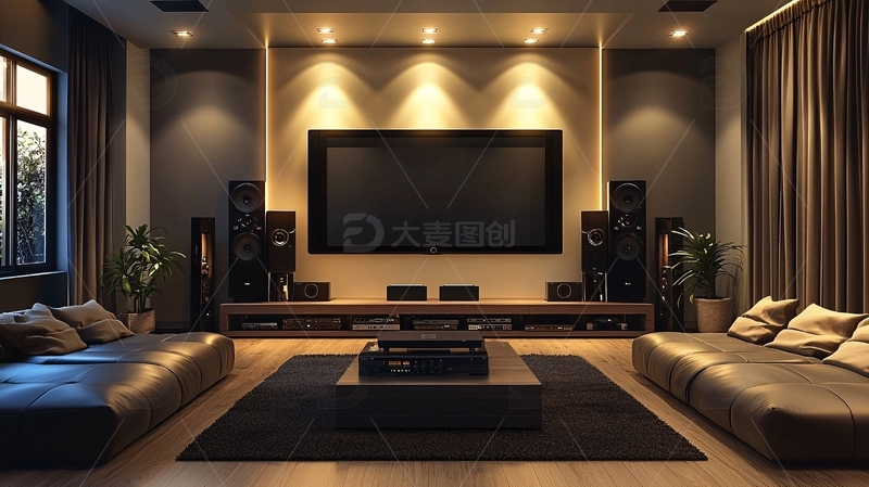高清大图下载【趣麦麦图】高端家庭影院设计
