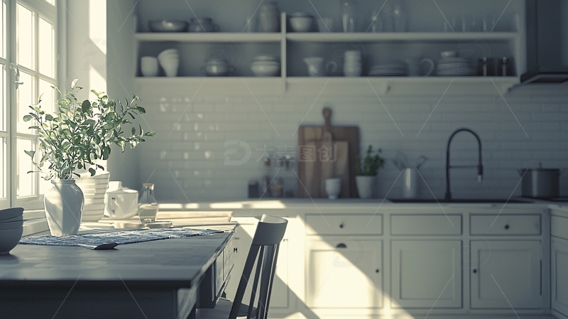 高清大图下载【趣麦麦图】北欧简约厨房