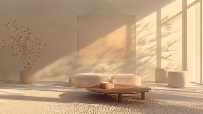 高清大图下载【趣麦麦图】极简风格日式家居场景