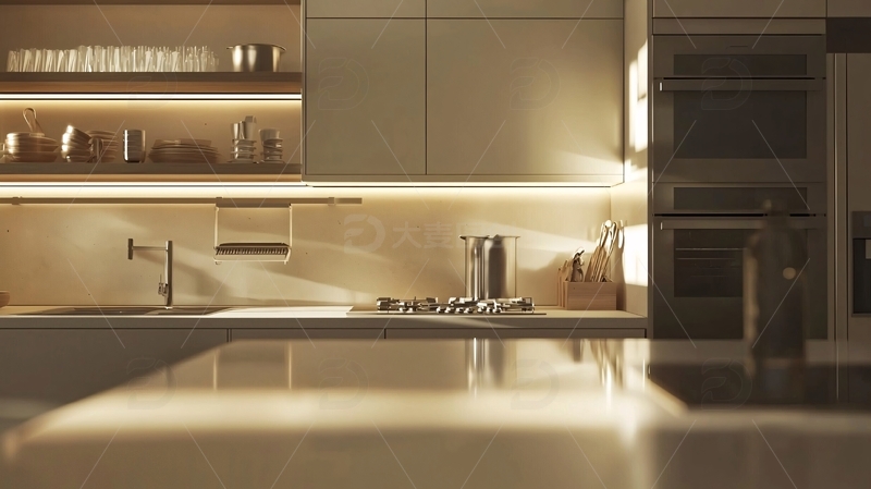 高清大图下载【趣麦麦图】现代简约厨房设计1