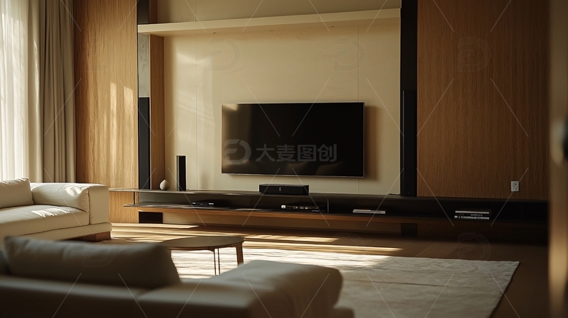 高清大图下载【趣麦麦图】现代简约客厅电视背景墙