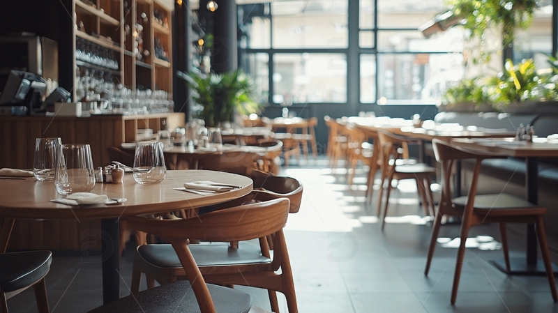 高清大图下载【趣麦麦图】阳光洒进的现代餐厅