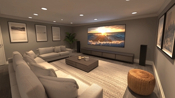 现代简约家庭影院设计