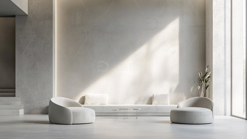 高清大图下载【趣麦麦图】极简现代风格客厅