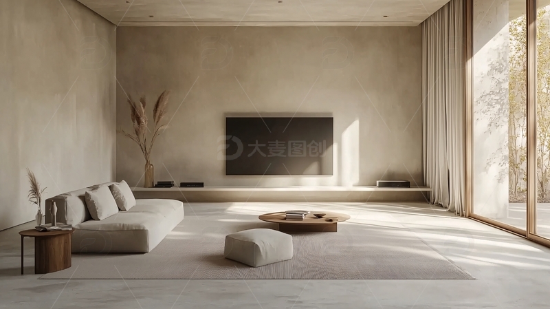 高清大图下载【趣麦麦图】极简风客厅设计