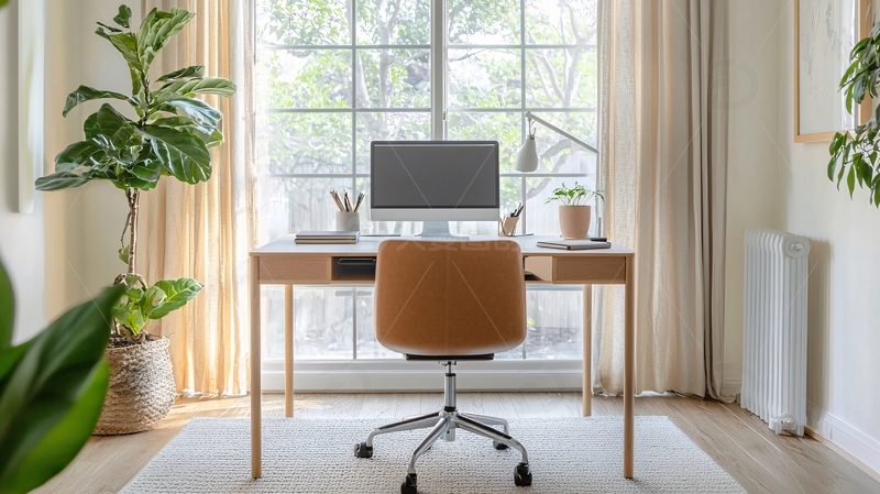 高清大图下载【趣麦麦图】明亮舒适的居家办公空间