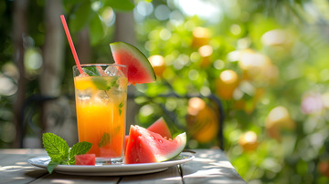 夏日西瓜橙汁冰饮1