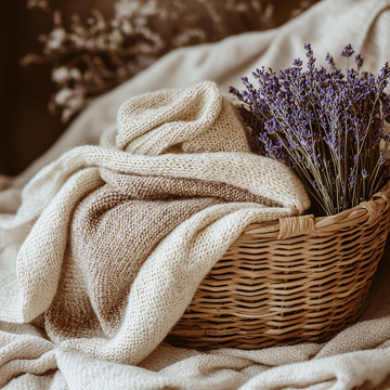 温柔系毛衣与薰衣草