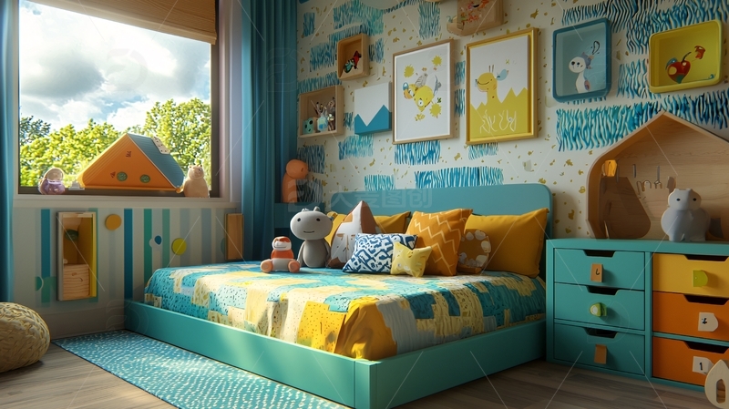 高清大图下载【趣麦麦图】儿童卧室高清图片