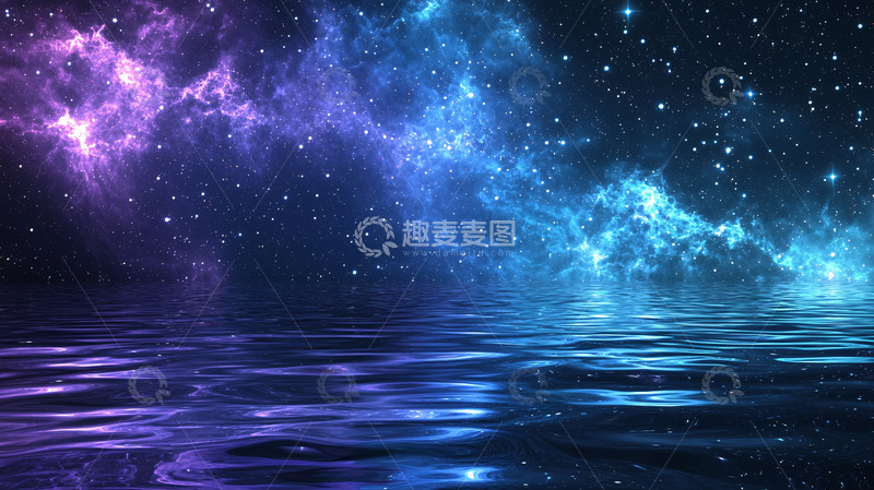 高清大图下载【趣麦麦图】梦幻星空倒影