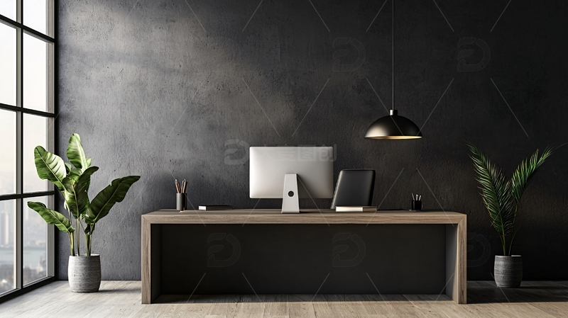 高清大图下载【趣麦麦图】极简风格现代化办公桌