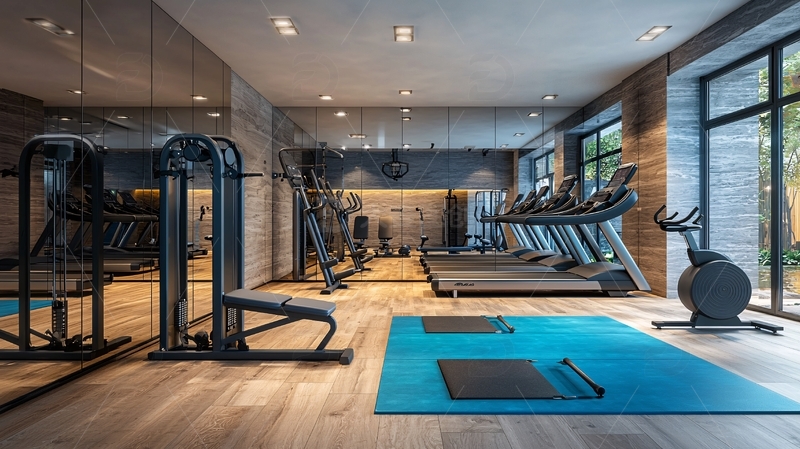 高清大图下载【趣麦麦图】高端健身房室内图片