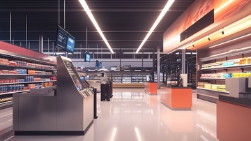 现代化超市购物环境