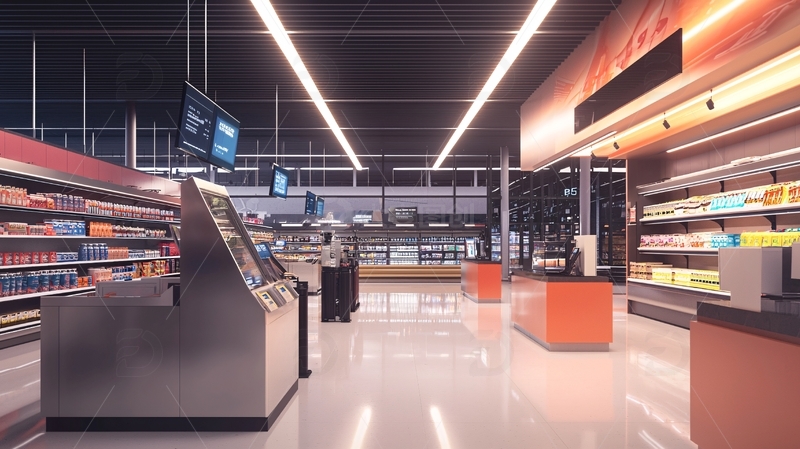 高清大图下载【趣麦麦图】现代化超市购物环境