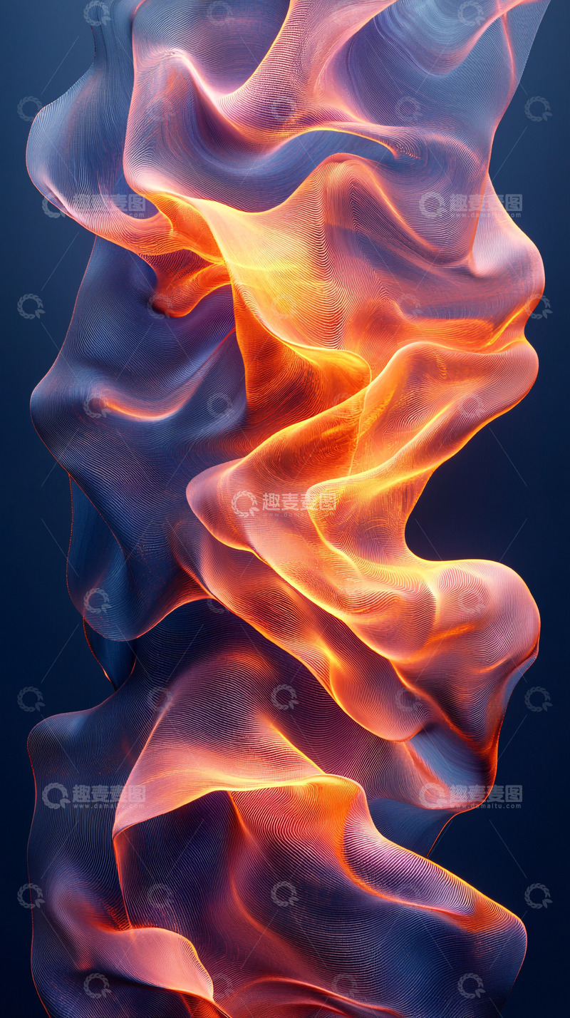 高清大图下载【趣麦麦图】流动的光与影交织抽象