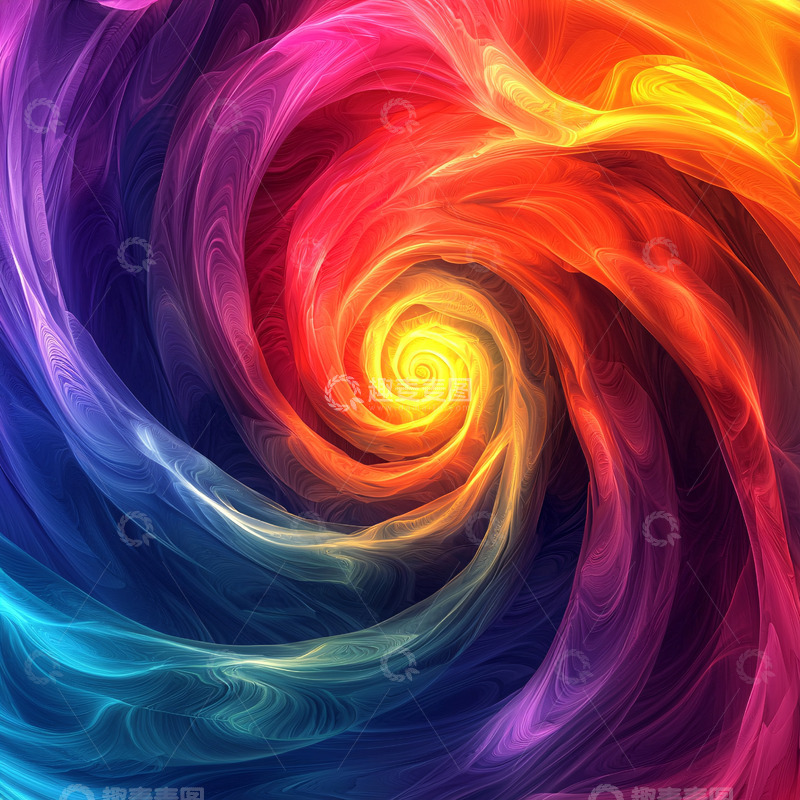 高清大图下载【趣麦麦图】彩色螺旋