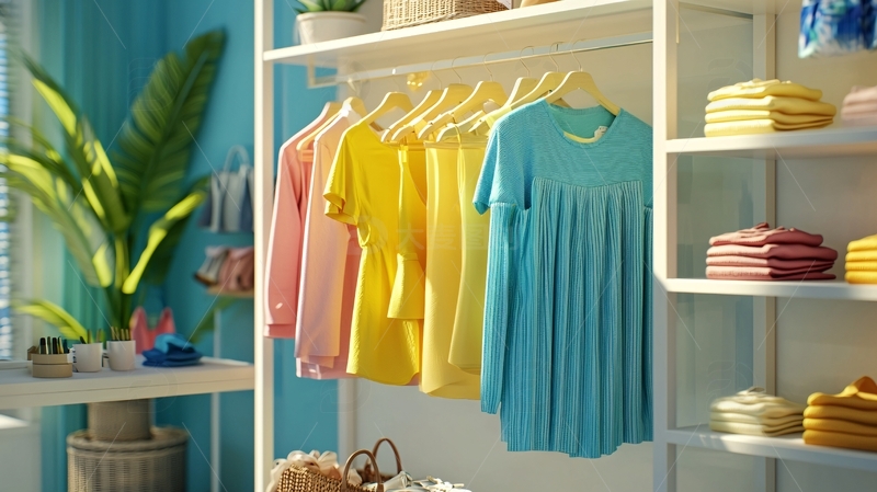 高清大图下载【趣麦麦图】清新简约服装店陈列