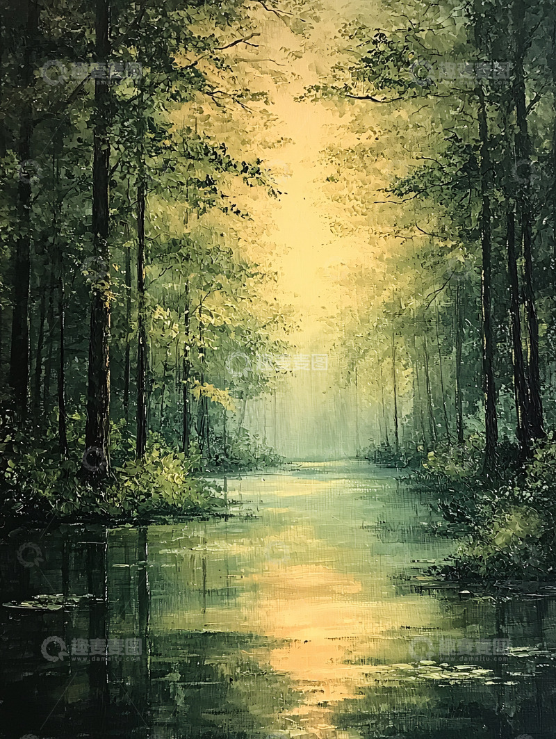 高清大图下载【趣麦麦图】森林小溪