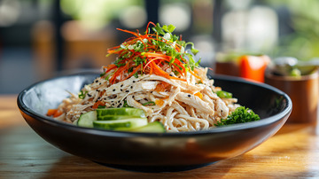 鸡肉蔬菜荞麦凉面