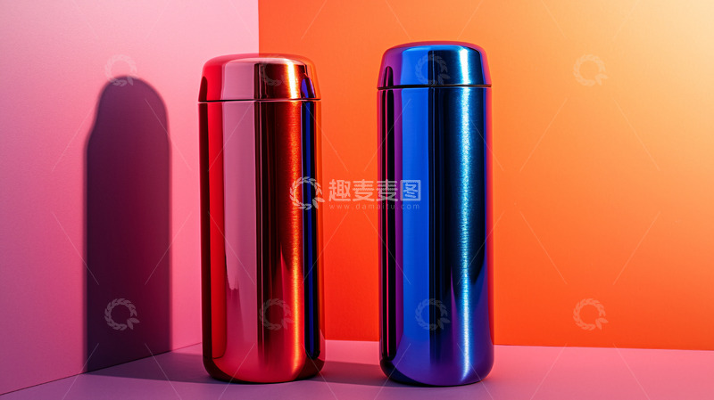 高清大图下载【趣麦麦图】彩色保温杯