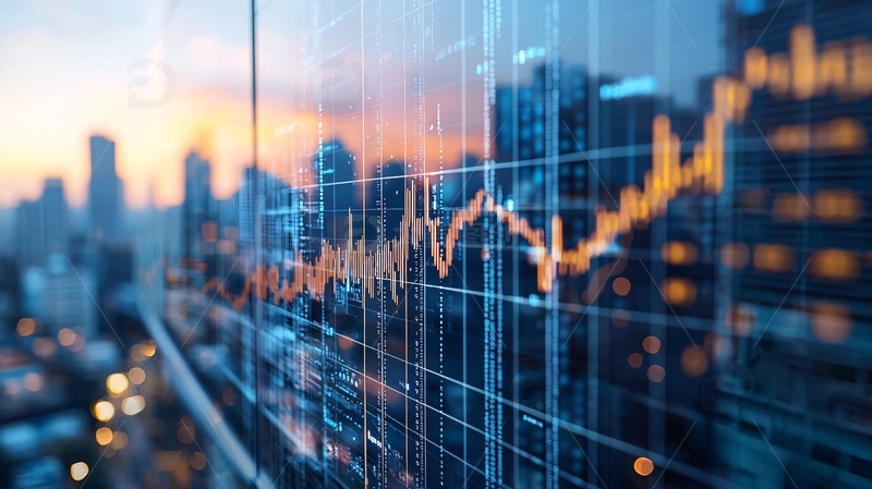 高清大图下载【趣麦麦图】城市夜景金融图表