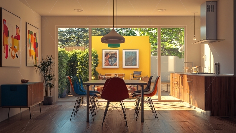 高清大图下载【趣麦麦图】现代简约风格餐厅