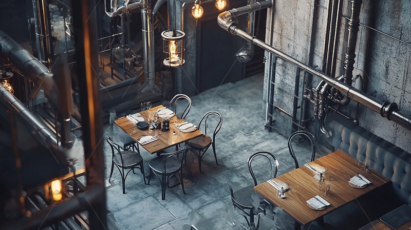 高清大图下载【趣麦麦图】工业风餐厅高清图片