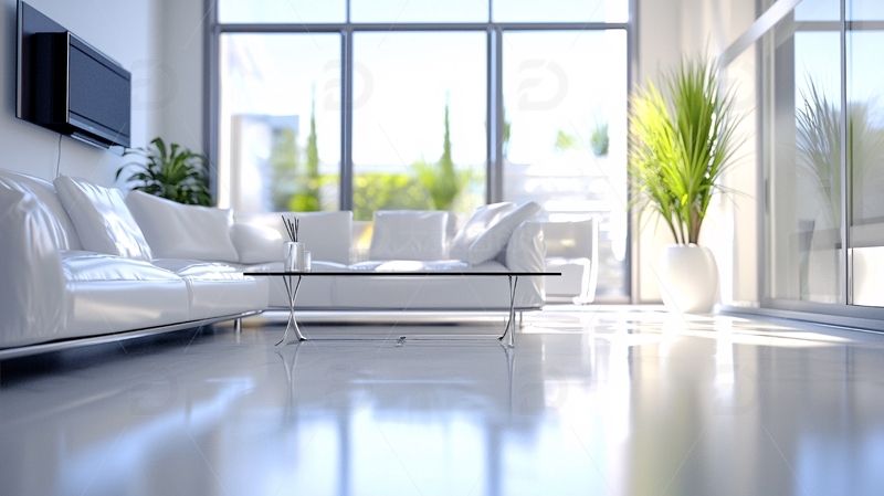 高清大图下载【趣麦麦图】现代简约白色客厅