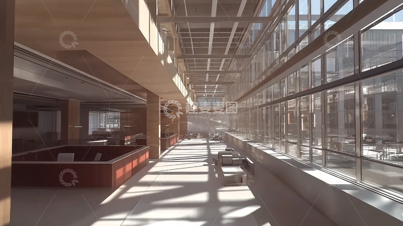高清大图下载【趣麦麦图】现代建筑长廊