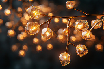 晶莹剔透的暖色系灯光