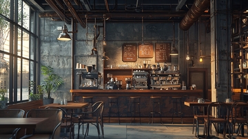 工业风咖啡馆室内设计