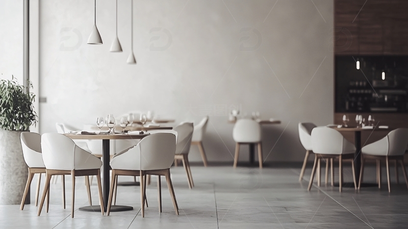 高清大图下载【趣麦麦图】极简风格餐厅室内设计