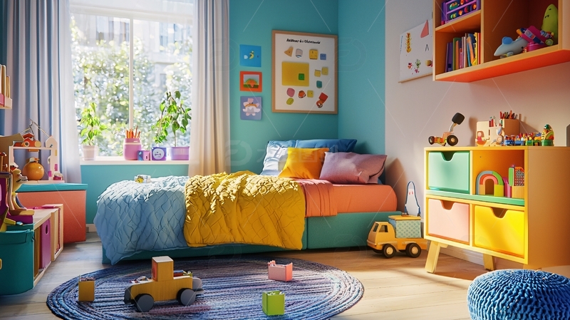 高清大图下载【趣麦麦图】明亮多彩儿童房