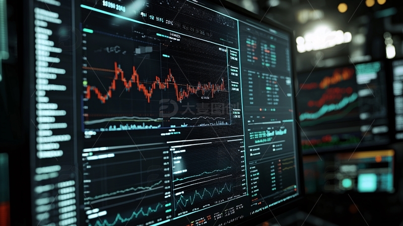 高清大图下载【趣麦麦图】科技感数据图表显示屏