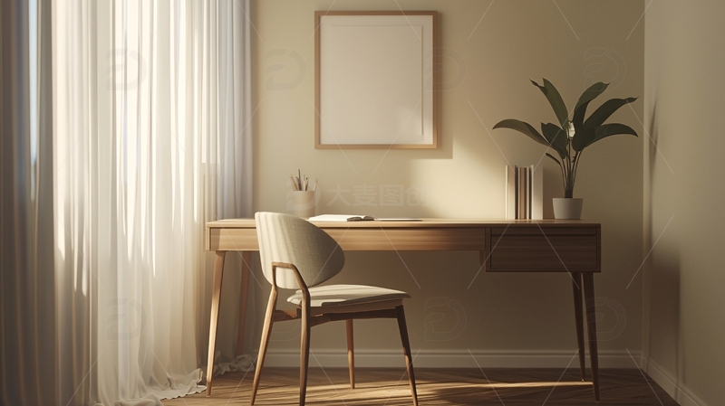 高清大图下载【趣麦麦图】极简风格家居办公桌