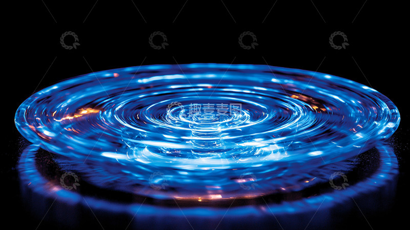 高清大图下载【趣麦麦图】蓝色发光圆盘