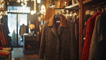 复古服装店羊毛外套