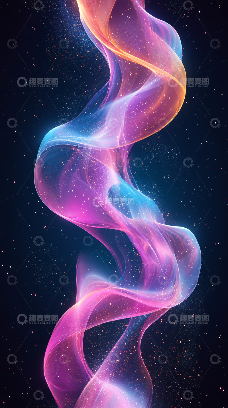 高清大图下载【趣麦麦图】抽象彩色光带背景