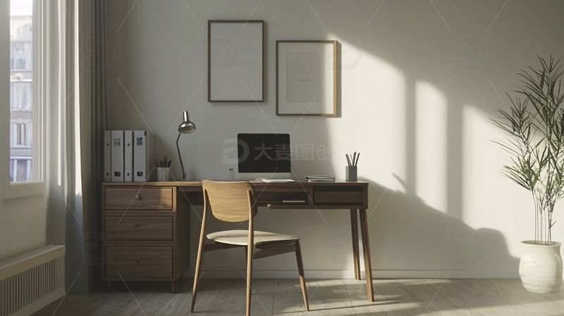 高清大图下载【趣麦麦图】极简风格家居办公桌