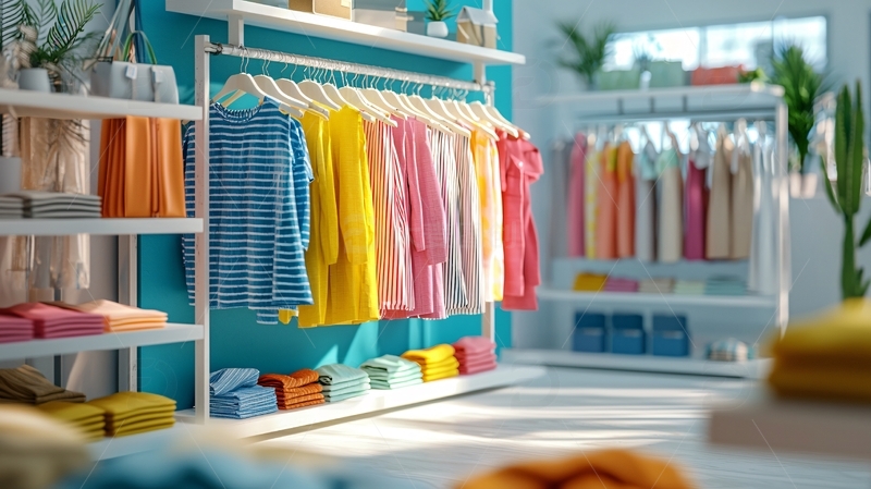 高清大图下载【趣麦麦图】明亮服装店陈列