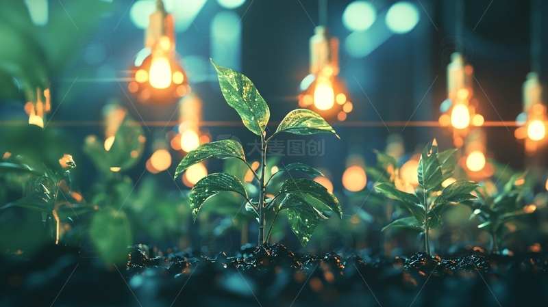 高清大图下载【趣麦麦图】绿芽破土而出